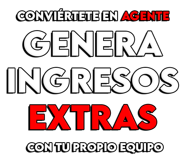 Conviértete en agente. Genera ingresos extras con tu propio equipo
